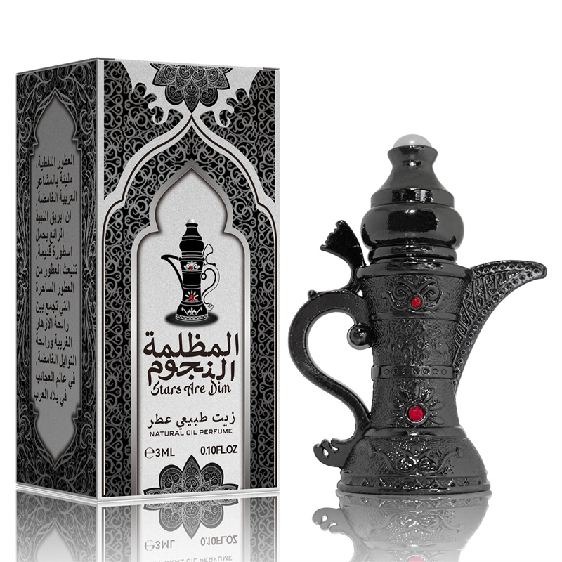 EDIEBAO Black Teapot Perfume for Men, 3 Ml Long-lasting Fragrance