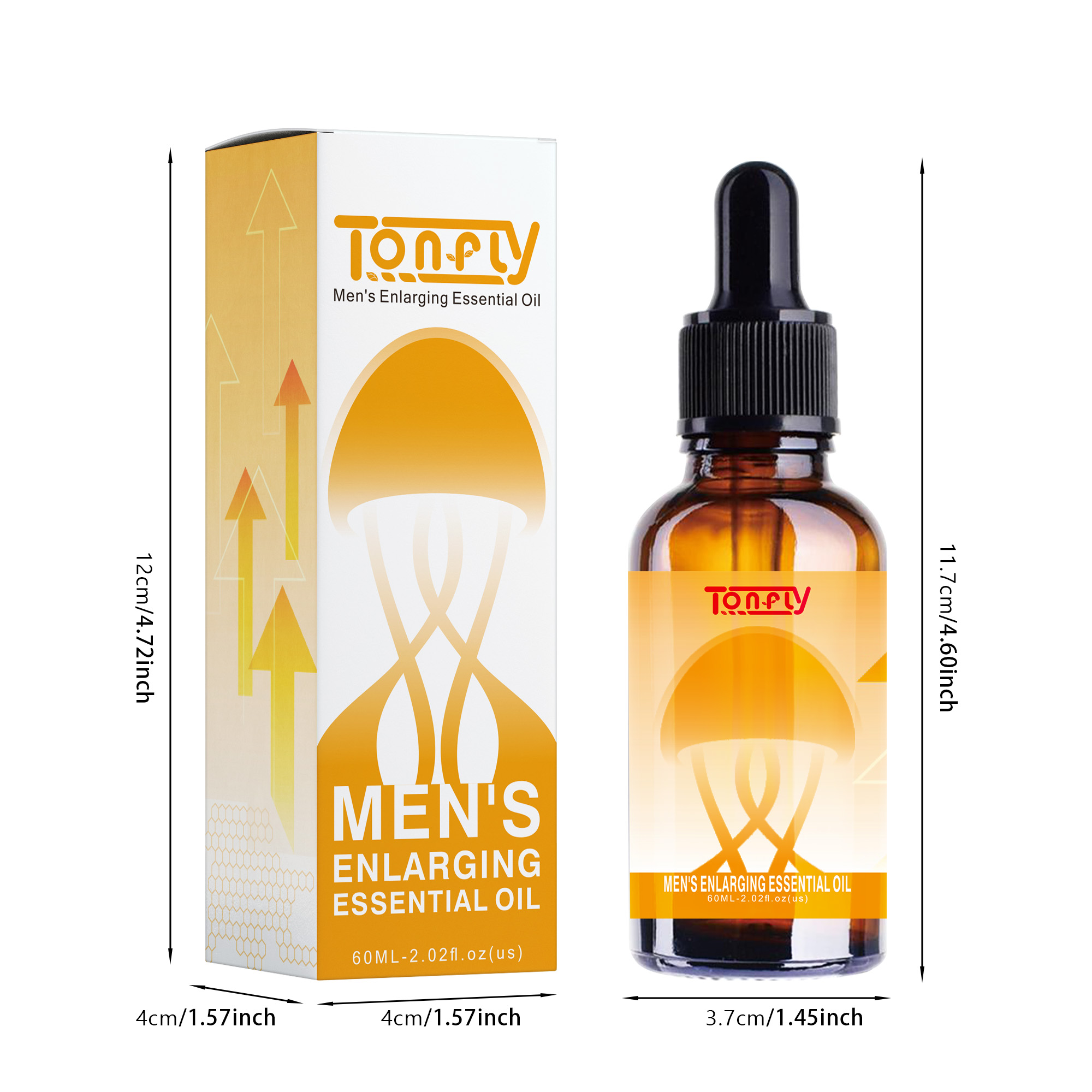 Tonfly Male penis enlargement essential oil for intimate area massage oil 60ml