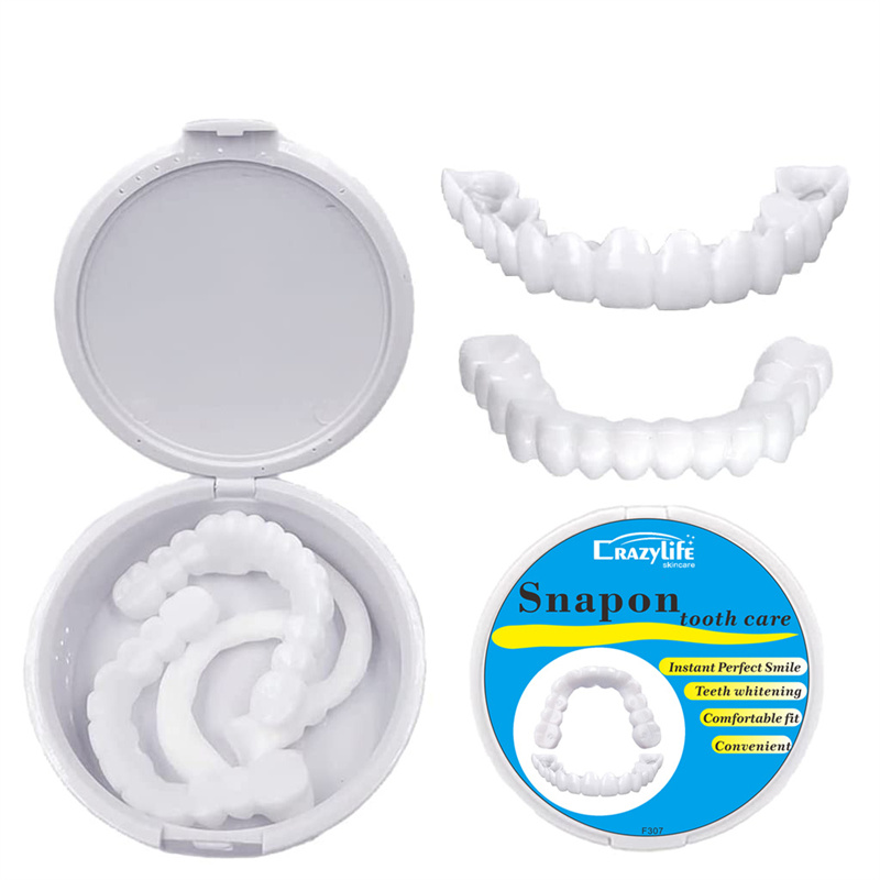 Crazylife Blue Teeth Straightener Kit - Removable Upper & Lower Dental Aligners, Orthodontic Retainer for Adults And Teens, Adjustable Fake Teeth for Comfortable Fit
