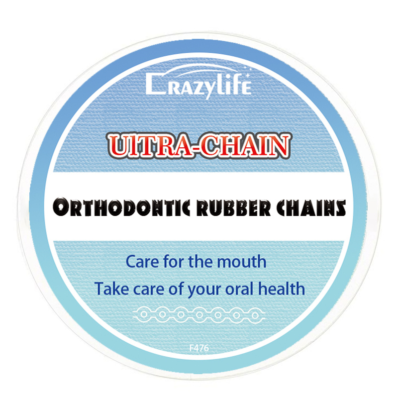 Crazylife Orthodontic Elastic Chains | Colored Power Chain Links for Braces | Dental Elastic Ligature Ties