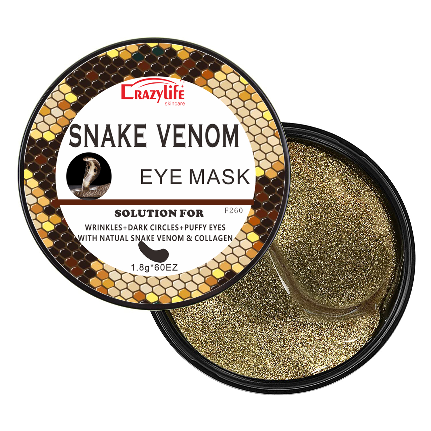 Snake Venom Eye Mask Peptide Essential Eye Patch Anti-Aging Collagen Eye Mask Wrinkles Anti-Puffiness