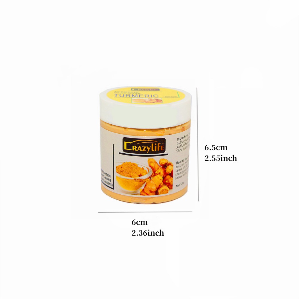 Crazylife 120gTurmeric Clay Mask Facial Cleaning Pores Dirt Acne Blackhead Anti-Acne Remove Deep Cleansing Oil control Whitening Skin Care