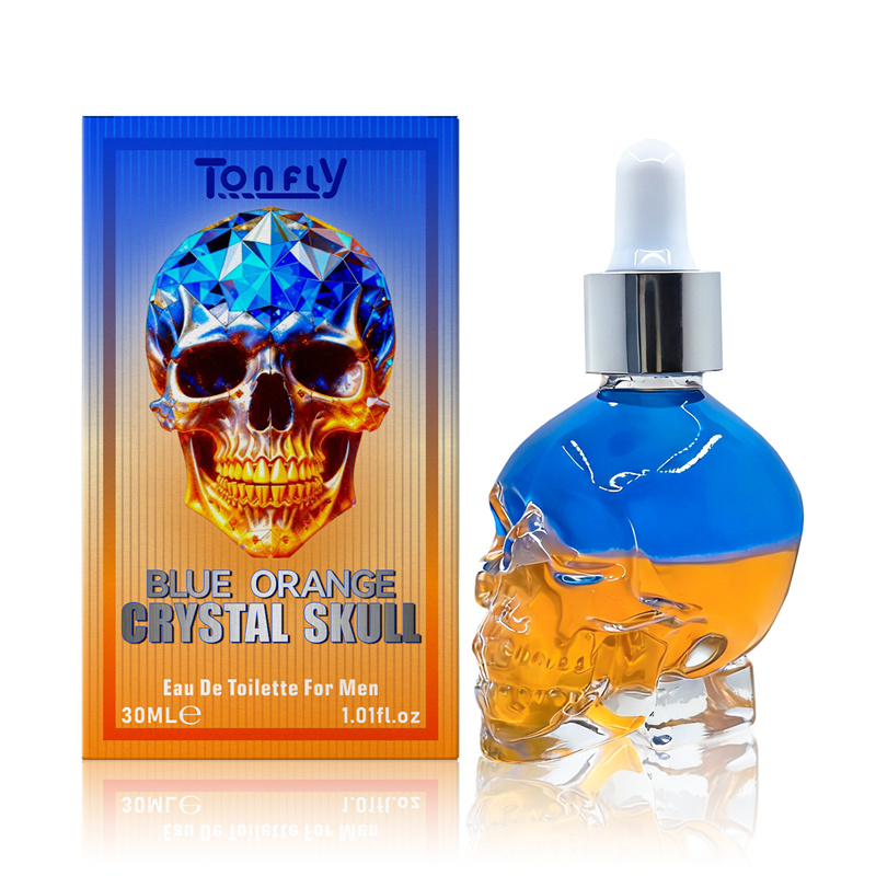 Tonfly Blue Orange Skull Head Two-color Perfume for Men 30ml