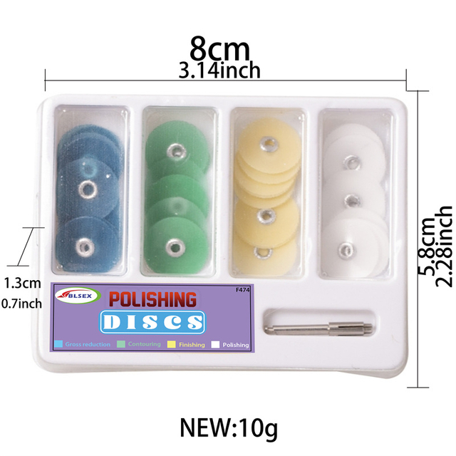 BLSEX Dental Polishing Discs for Teeth - Composite Resin Finishing, Ceramic Veneer Contouring & Polishing, Professional Dental Sanding And Care Kit