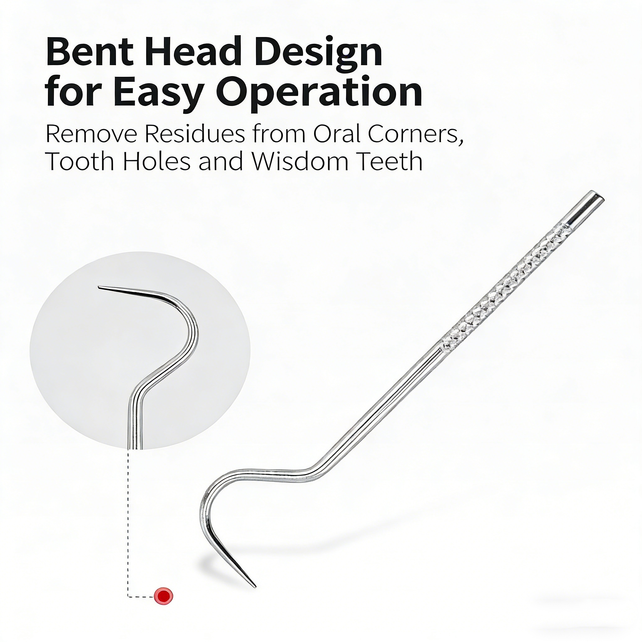 Stainless steel toothpick set - Portable storage tube - Dental care metal toothpick - Oral teeth cleaning tool