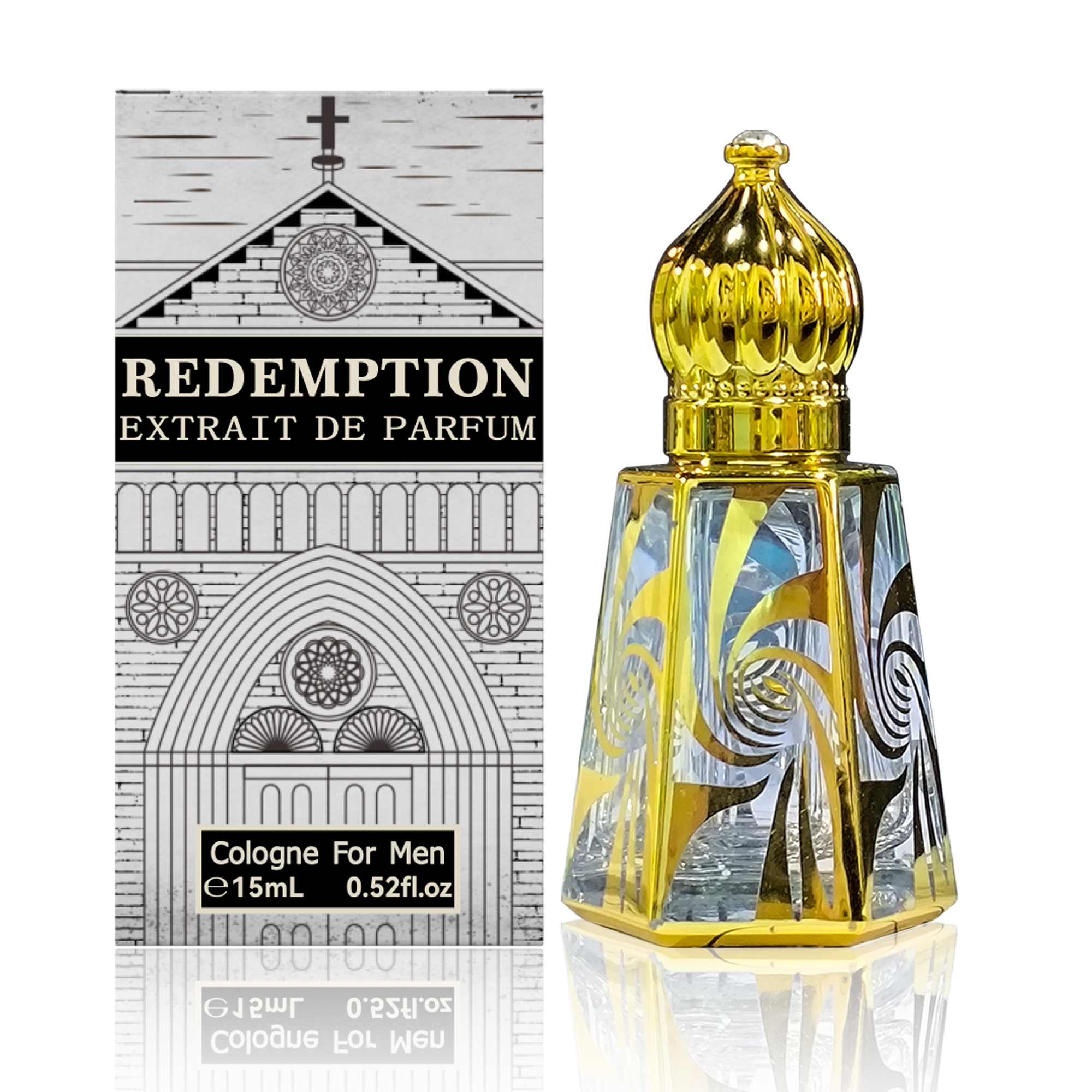 Tonfly White conical bottle women's perfume, White church perfume 15ml