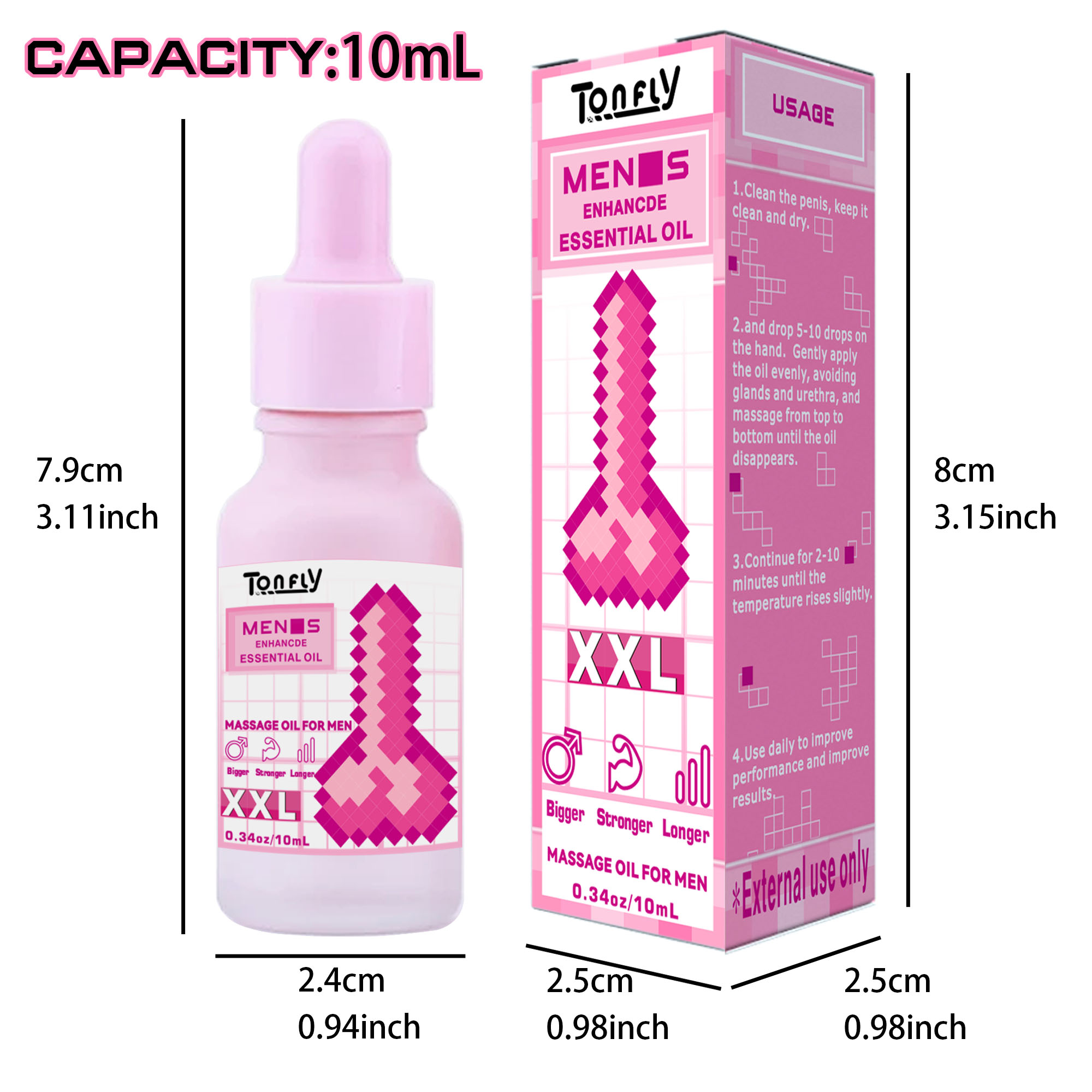 Tonfly Male Delay Essential Oil, Enlarging Essential Oil, Vulvar Massage Essential Oil 