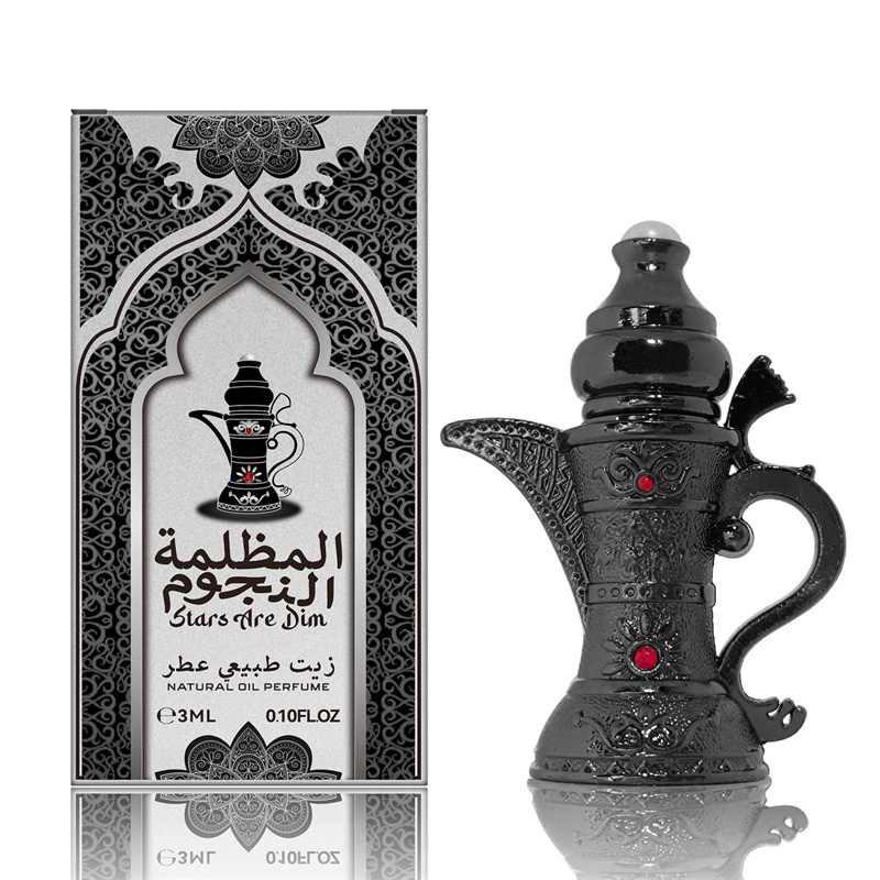 EDIEBAO Black Teapot Perfume for Men, 3 Ml Long-lasting Fragrance