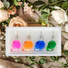 Tonfly Luxury Crystal Skull Perfume OIL Set – 4pcs 15ml, Fruity Floral, Long-Lasting Fragrance OIL
