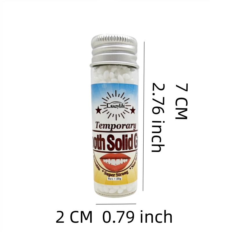 Crazylife Moldable Solid Gum Particles Modified Teeth Temporary Filling Cavity Denture Gap Filling Gel