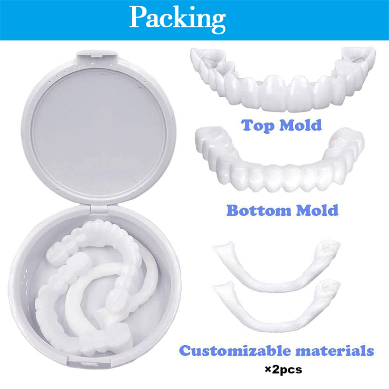 Crazylife Blue Teeth Straightener Kit - Removable Upper & Lower Dental Aligners, Orthodontic Retainer for Adults And Teens, Adjustable Fake Teeth for Comfortable Fit