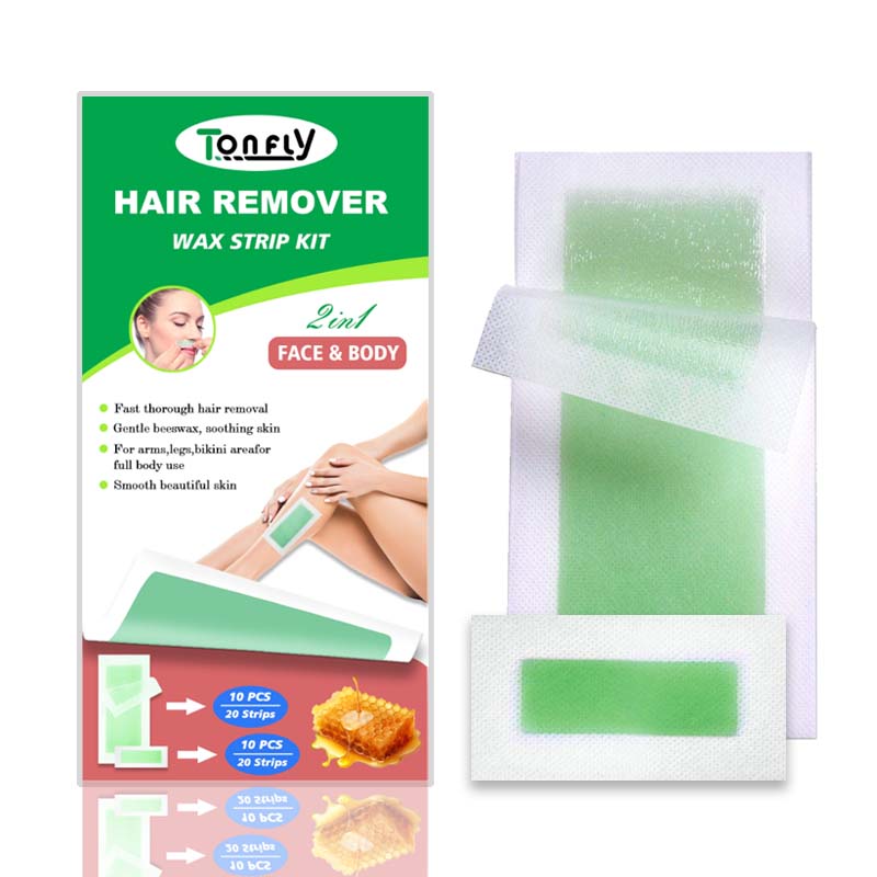 Depilatory Wax Strips - Easy Hair Removal for Body Legs Arms Long-Lasting Smooth
