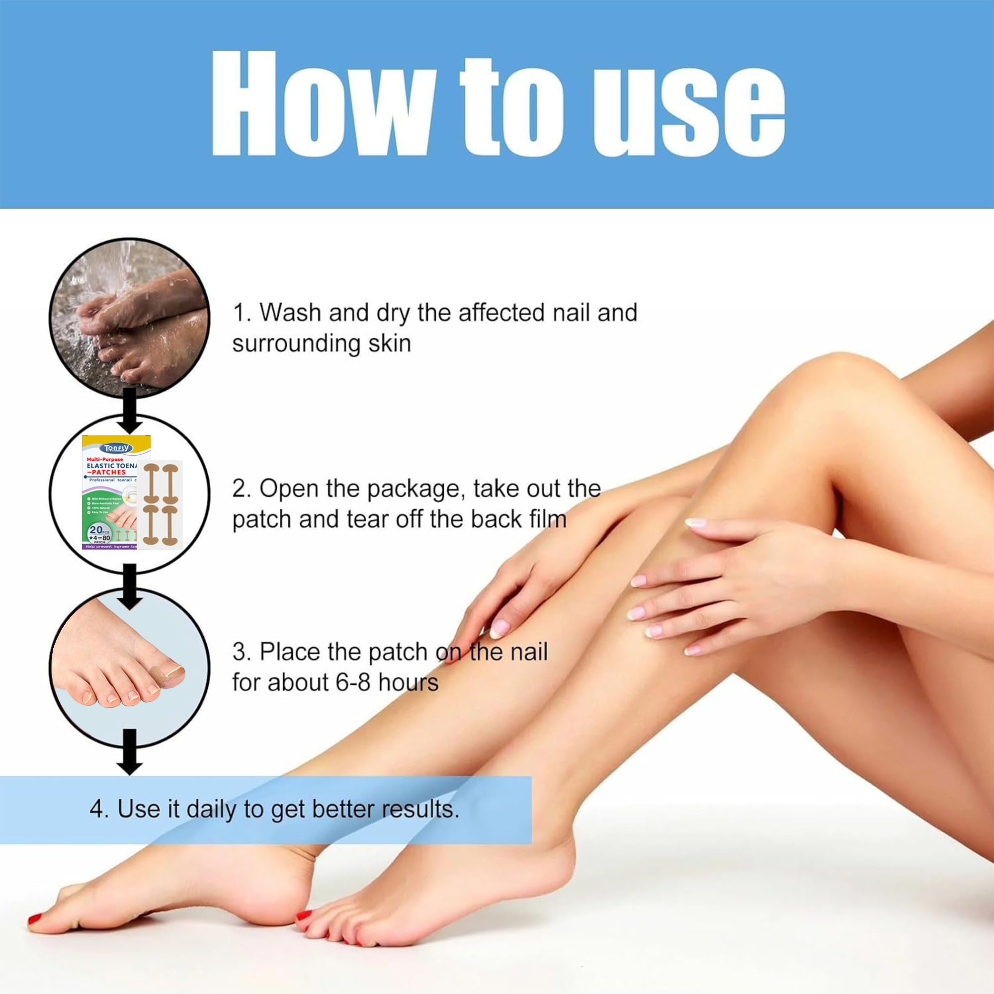  Tonfly Ingrown Toenail Paronychia Treatment Foot Corrector Stickers Toe Nail Repair