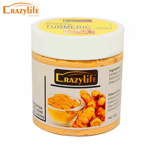 Crazylife 120gTurmeric Clay Mask Facial Cleaning Pores Dirt Acne Blackhead Anti-Acne Remove Deep Cleansing Oil control Whitening Skin Care