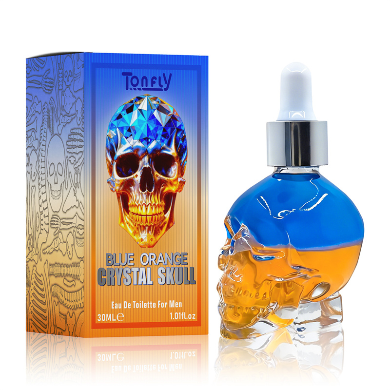 Tonfly Blue Orange Skull Head Two-color Perfume for Men 30ml