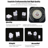 Crazylife Disk-Shaped Ceramic Brackets | Clear (Invisible) Ceramic Braces | Straight Wire Archwire Brackets | Edgewise Orthodontic Brackets