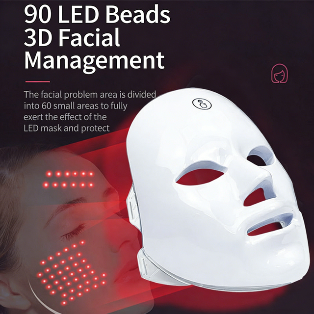 Photonic skin rejuvenation mask beauty device LED childlike face machine cleansing and introducing facial large row lamp mask red and blue light acne removalPhotonic skin rejuvenation mask beauty devi