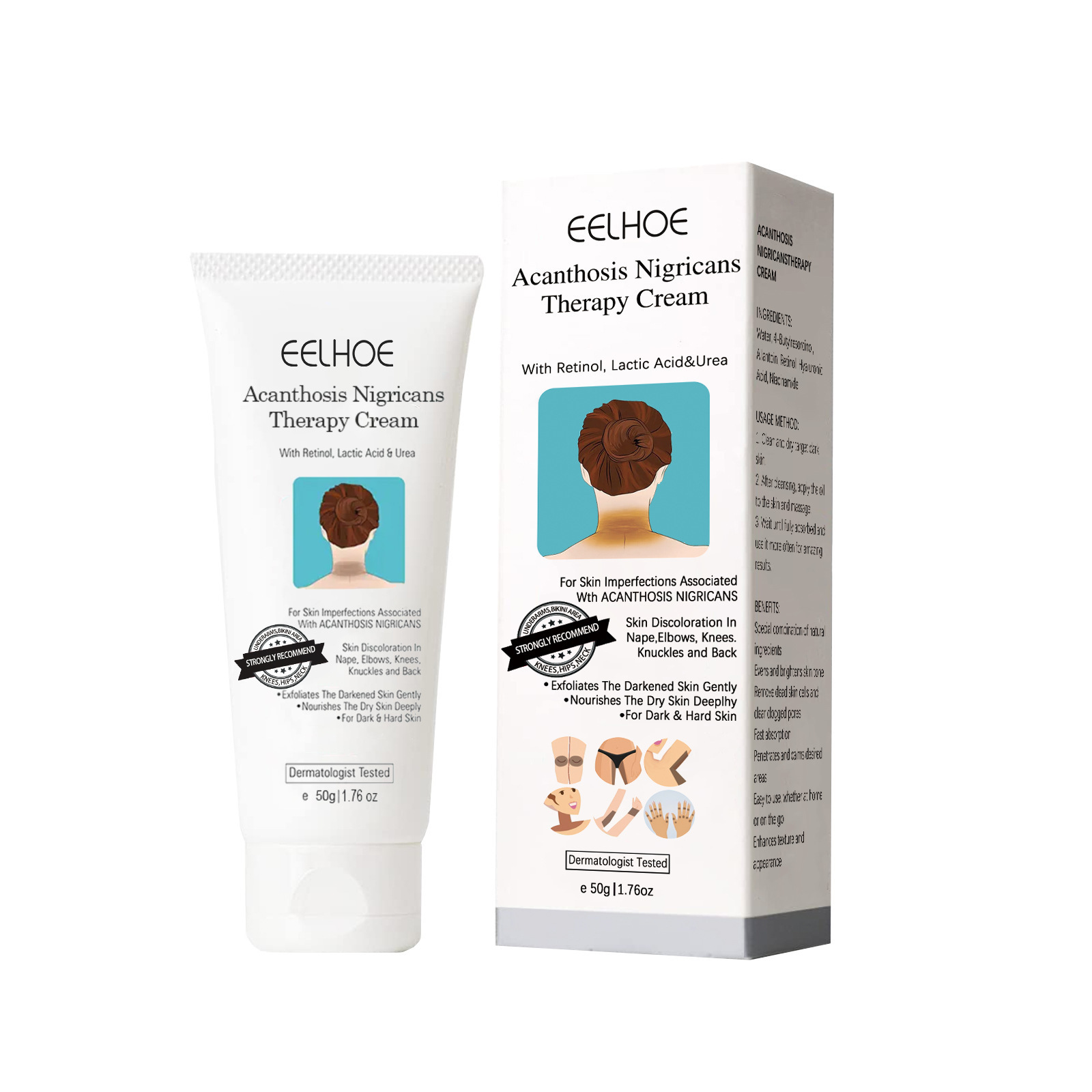Black Scaly Skin Repair Cream - Moisturizing, Whitening and Repairing Cream for Underarms, Arms, Knees and Joints to Remove Dark Spots on the Body