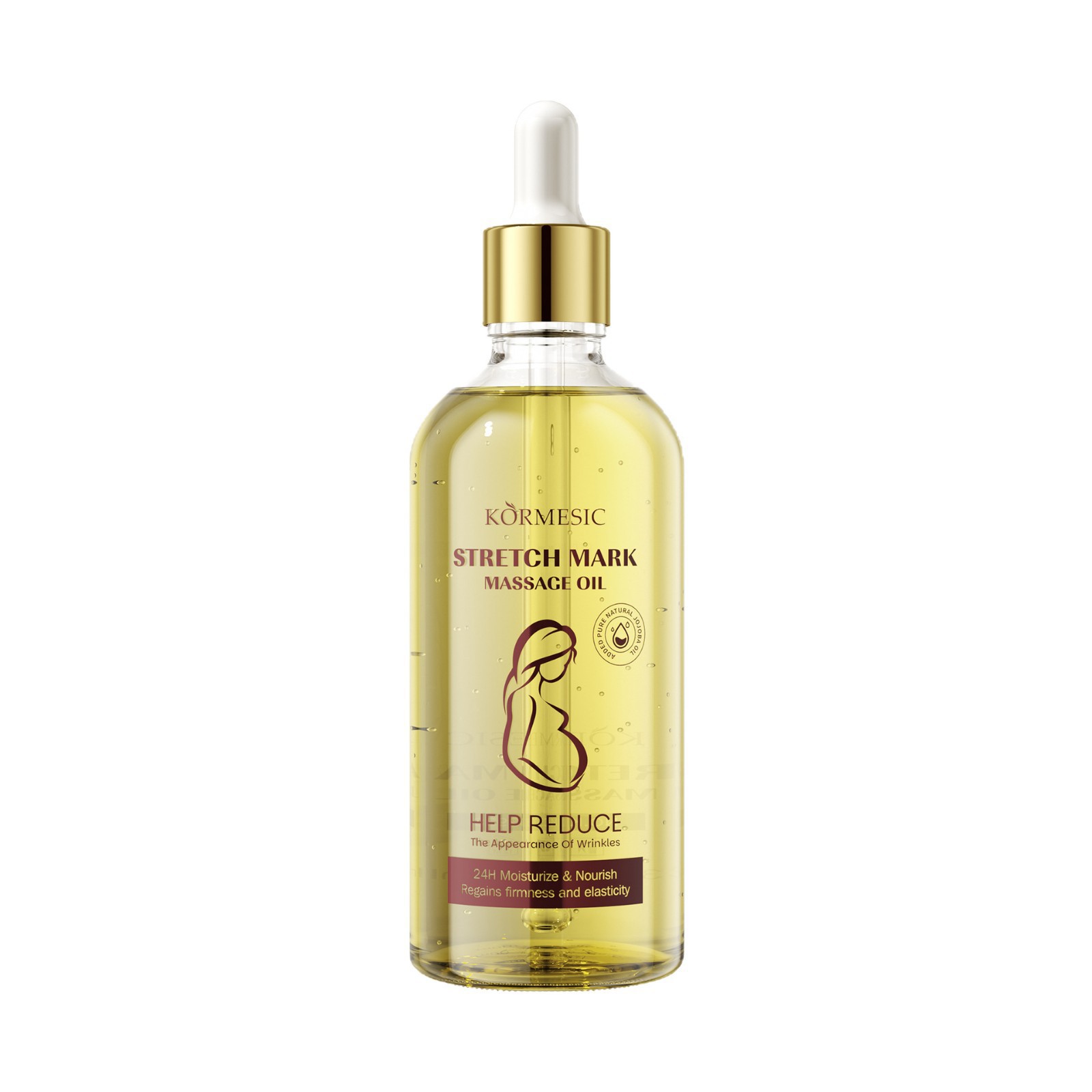 Stretch mark massage oil for moisturizing body care