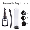 Small-sized vacuum pump penis exerciser for men, with a pull rod and negative pressure booster, suitable for airplane use, adult erotic sex toys.
