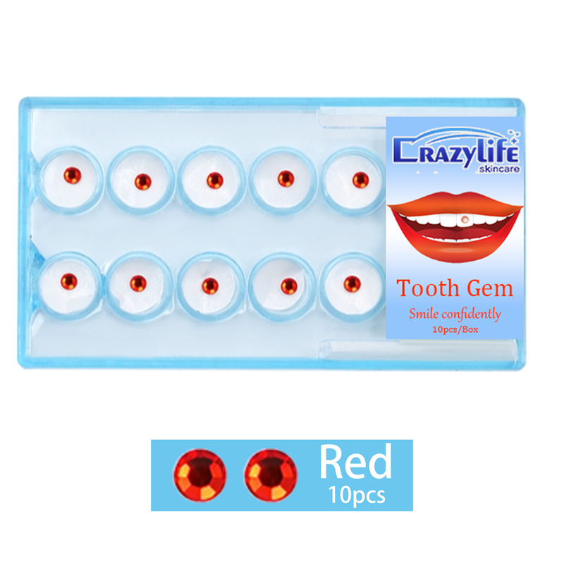 Crazylife Dental Crystal Rhinestones Kit - Large Sparkling Teeth Gems for Cosmetic Decoration