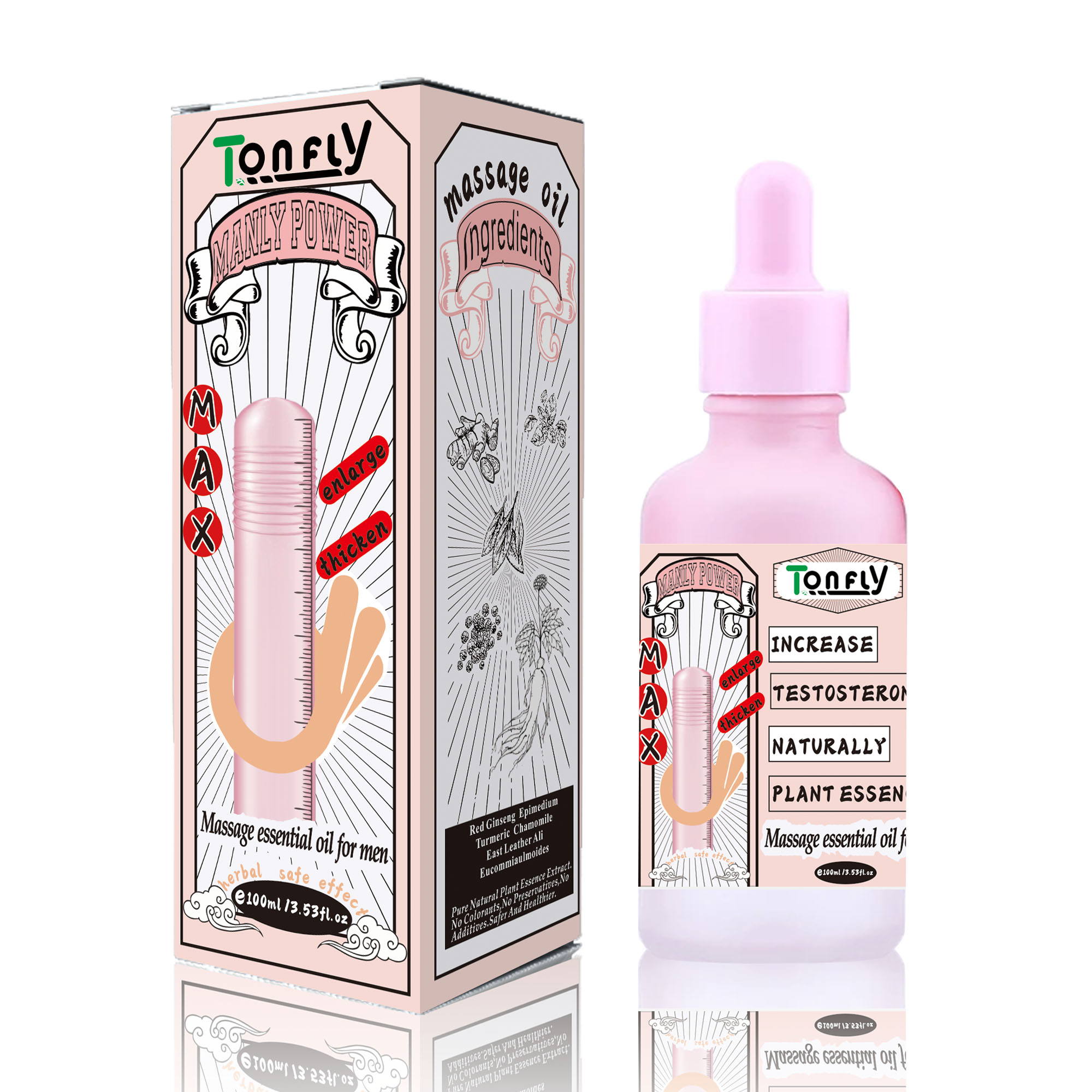 Tonfly Male Delay Essential Oil, Enlarging Essential Oil, Vulvar Massage Essential Oil 100ml 