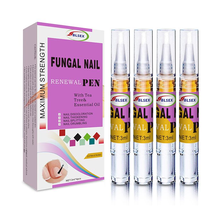 BLSEX 3ml*4 Nail Fungus Repair Essence Pen Repair Fingernail 25%Undecylenic Foot Nail Restores Care Of Appearance Discolored Tool