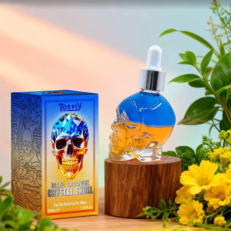 Tonfly Blue Orange Skull Head Two-color Perfume for Men 30ml