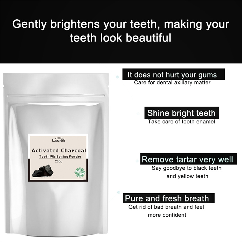 Activated Carbon Tooth Powder Tooth Whitening Powder Bamboo Charcoal Tooth Cleaning Powder Coconut Shell Beauty Tooth Powder Whitening Tooth Cleaning Powder