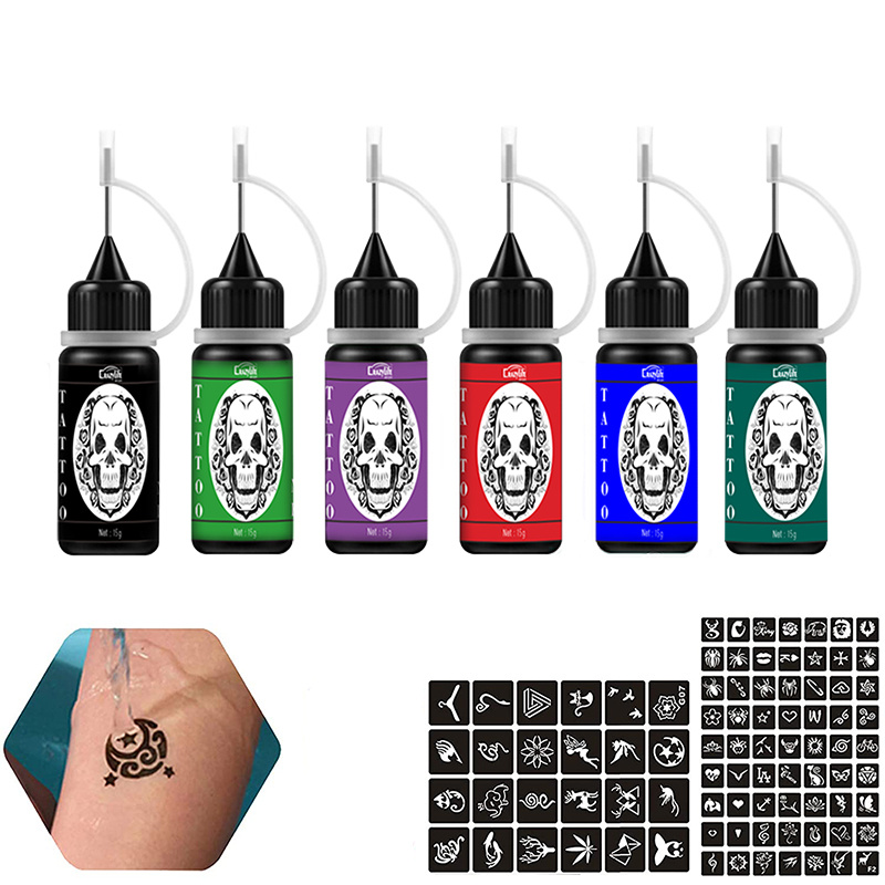 Tattoo Juice Paste,Temporary Body Art Painting Cream,Easy-to-Use Henna Tattoo Paste,DIY Temporary Tattoo Ink Juice Set