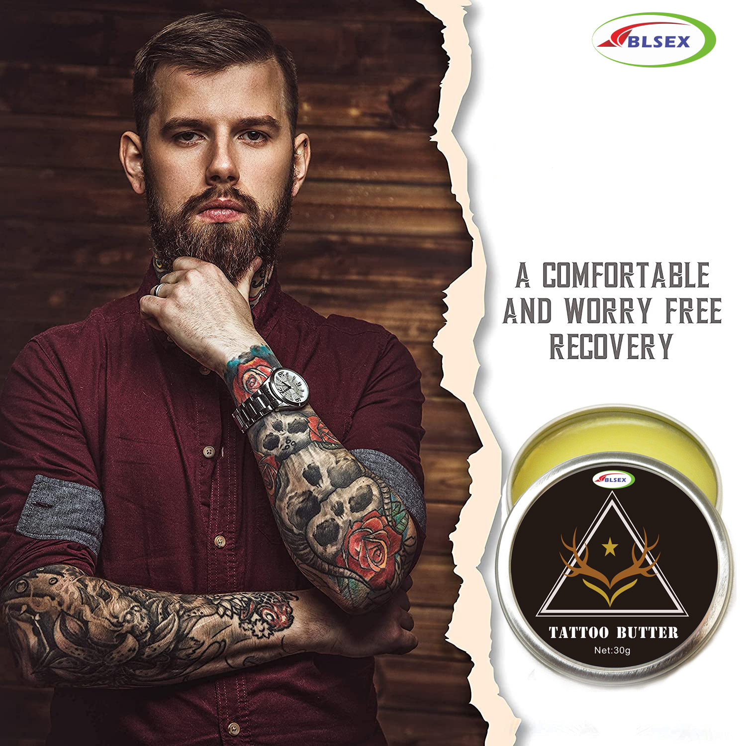 Tattoo Aftercare Butter Balm Repair Tattoo Moisturizer Skin for Microblading Tattoos Recovery Cream W/Natural Ingredient