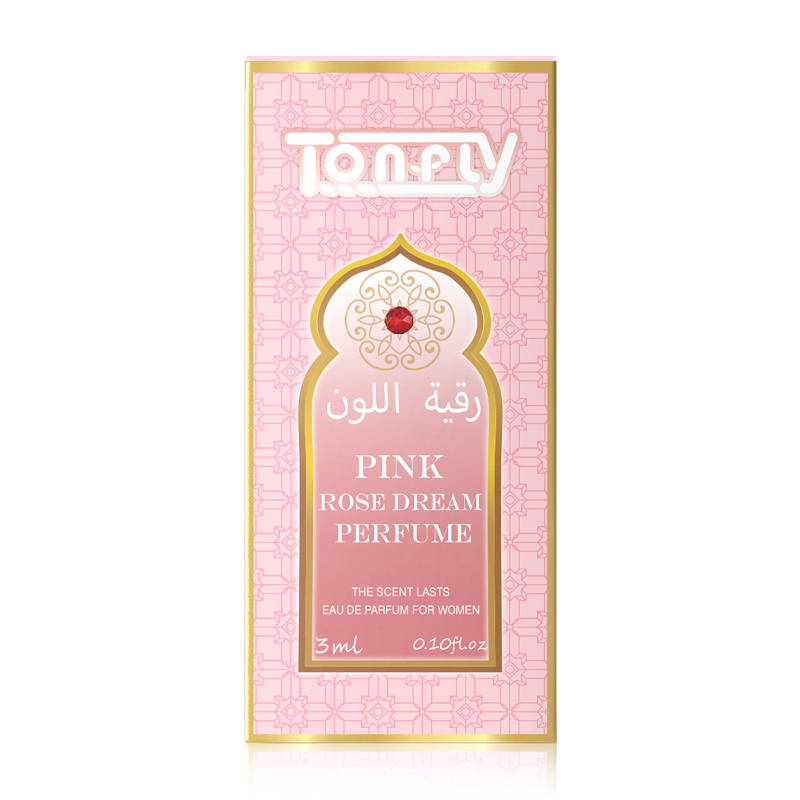 Tonfly Pink pointed bottle slim waist lady perfume 3ml