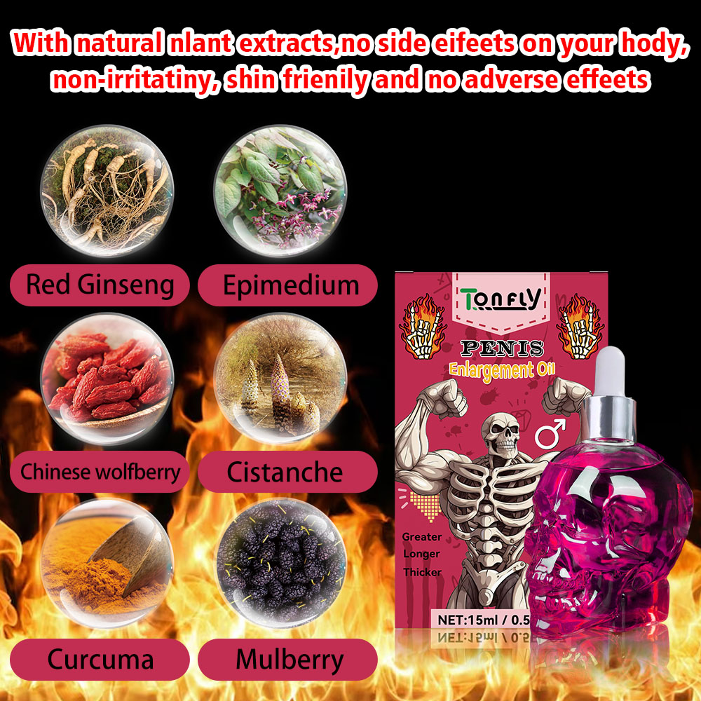 Tonfly Men's Repair & Nourish Intimate Massage Oil - Penis Care, Enlargement & Enhancement Oil for Men - Premium Arousal & Sensual Lubricant