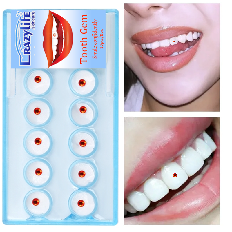 Crazylife Dental Crystal Rhinestones Kit - Large Sparkling Teeth Gems for Cosmetic Decoration