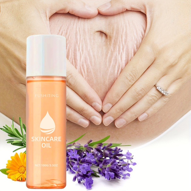 Stretch mark oil makes stretch marks look more attractive and prevents them from cracking. The oil is moisturizing and nourishing, containing vitamin E.