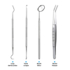 Cazylife Stainless Steel Dental Instruments Kit - Dental Mirror, Explorer, Scaler for Tartar Removal, Teeth Cleaning Tools for Dentists & Hygienists