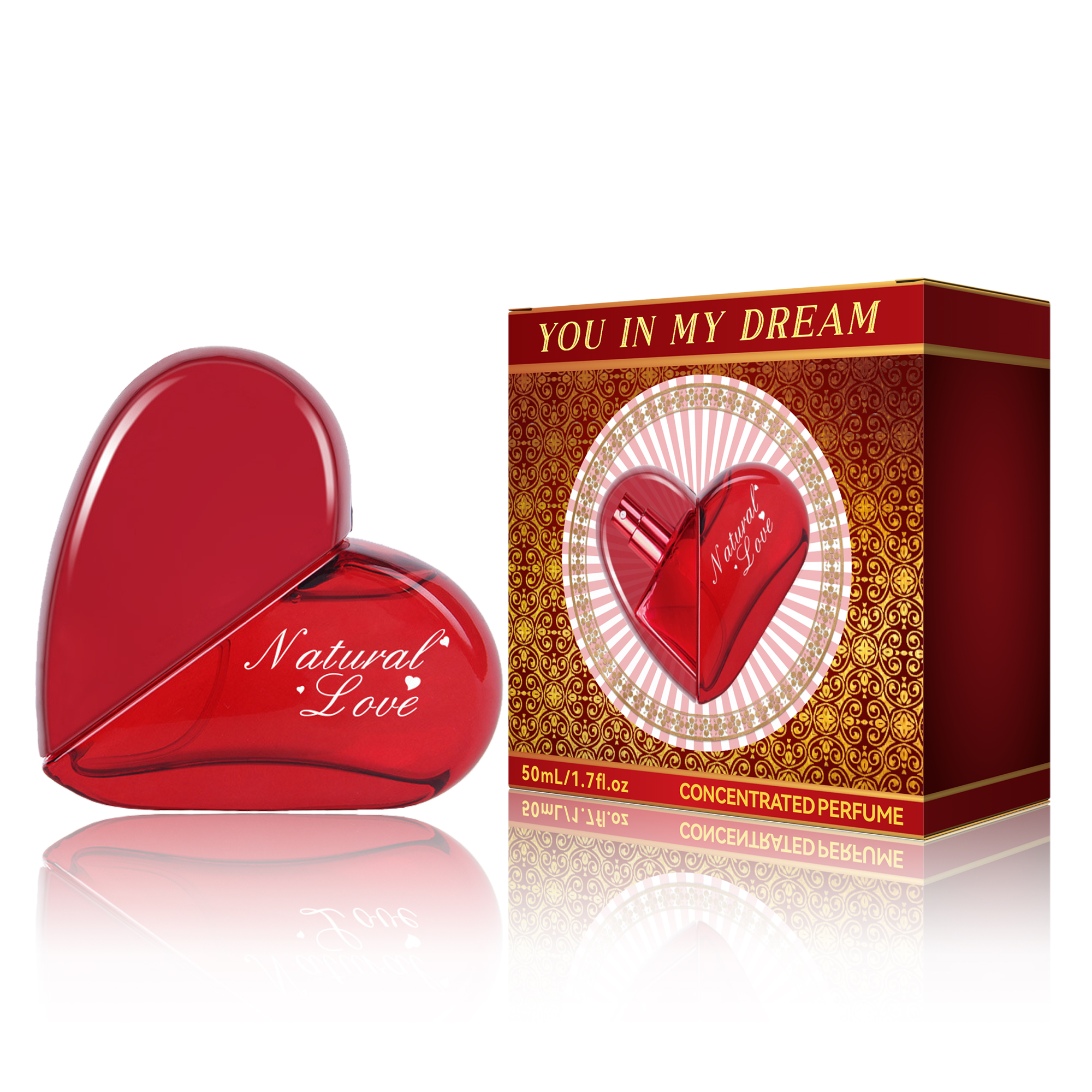 TONFLY Women's Perfume High Appearance Level Red Heart Eau De Toilette Spray 50ml Fragrance Perfume