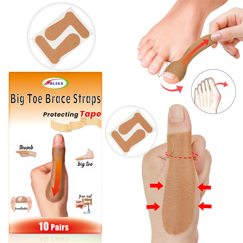 BLSEX 10PCS Thumb Correction Patch Big Toe Corrector Adjuster Finger Toe Patch Protector Hallux Valgus Orthopedic Sticker Pad