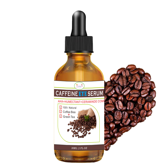 Anti Aging Caffeine Eye Serum Complex for Eye and Face-30ml 1OZ Natural Reduces Puffiness, Anti Aging, Brightens Tired Eyes
