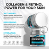 Anti-wrinkle cream with collagen, retinol and hyaluronic acid. Moisturizing facial cream for reducing neck wrinkles.