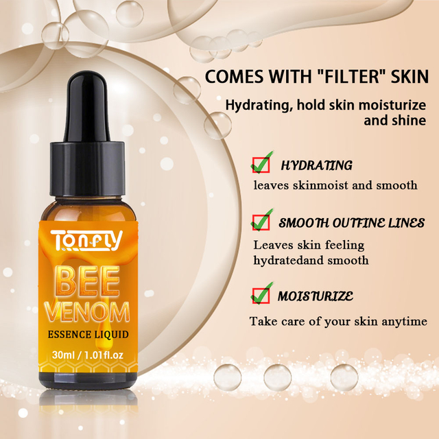 Bee Venom Anti-Wrinkle Essence Anti-Aging Polypeptide hyaluronic acid Essence Repair Moisturizing Firming Facial Skin Essence