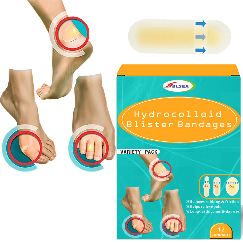 Blister Plasters Invisible Hydrocolloid Gel Blister Bandages Blister Cushion Pad for Heel Foot Toe and Guard Skin