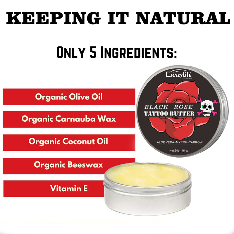 Tattoo care Butter , color fixing, moisturizing, skin nourishing, gentle, tattoo embroidery, tattoo cream