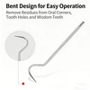 Stainless steel toothpick set - Portable storage tube - Dental care metal toothpick - Oral teeth cleaning tool