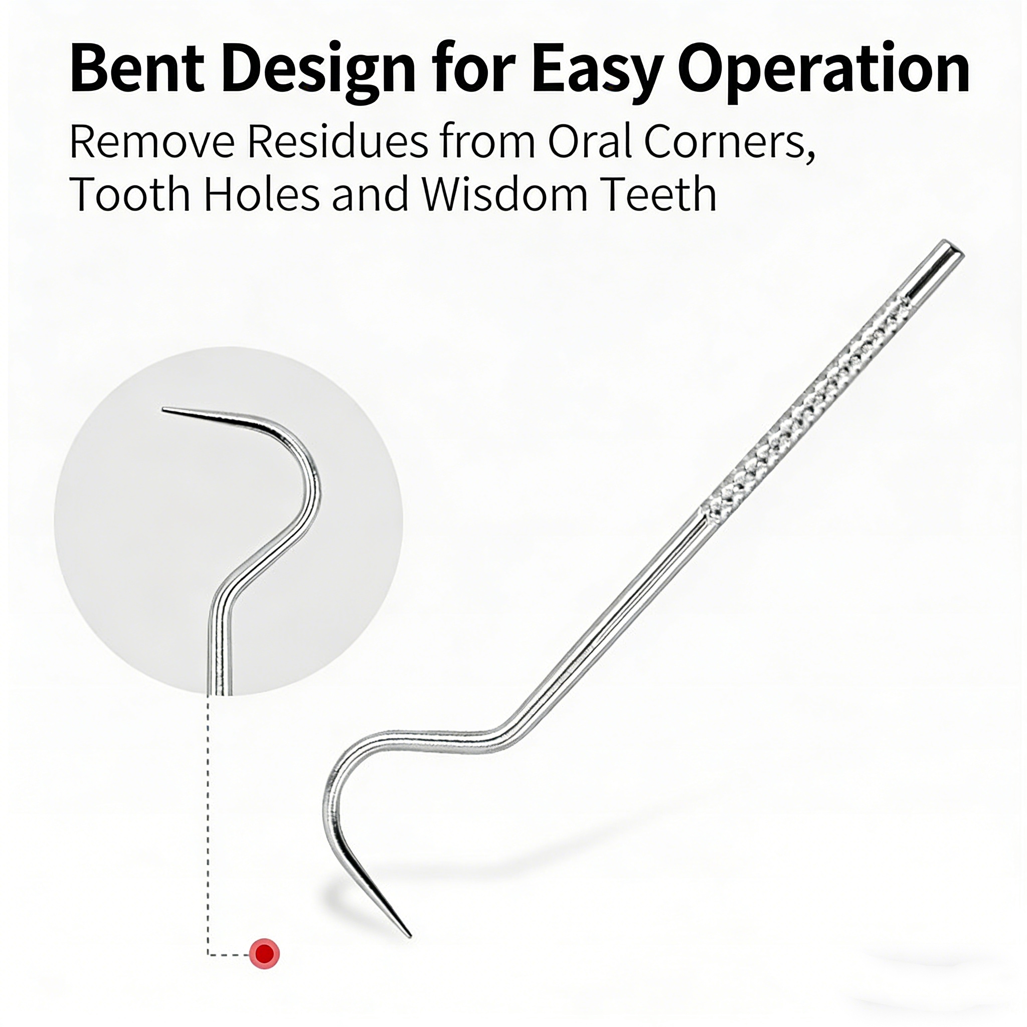 Stainless steel toothpick set - Portable storage tube - Dental care metal toothpick - Oral teeth cleaning tool