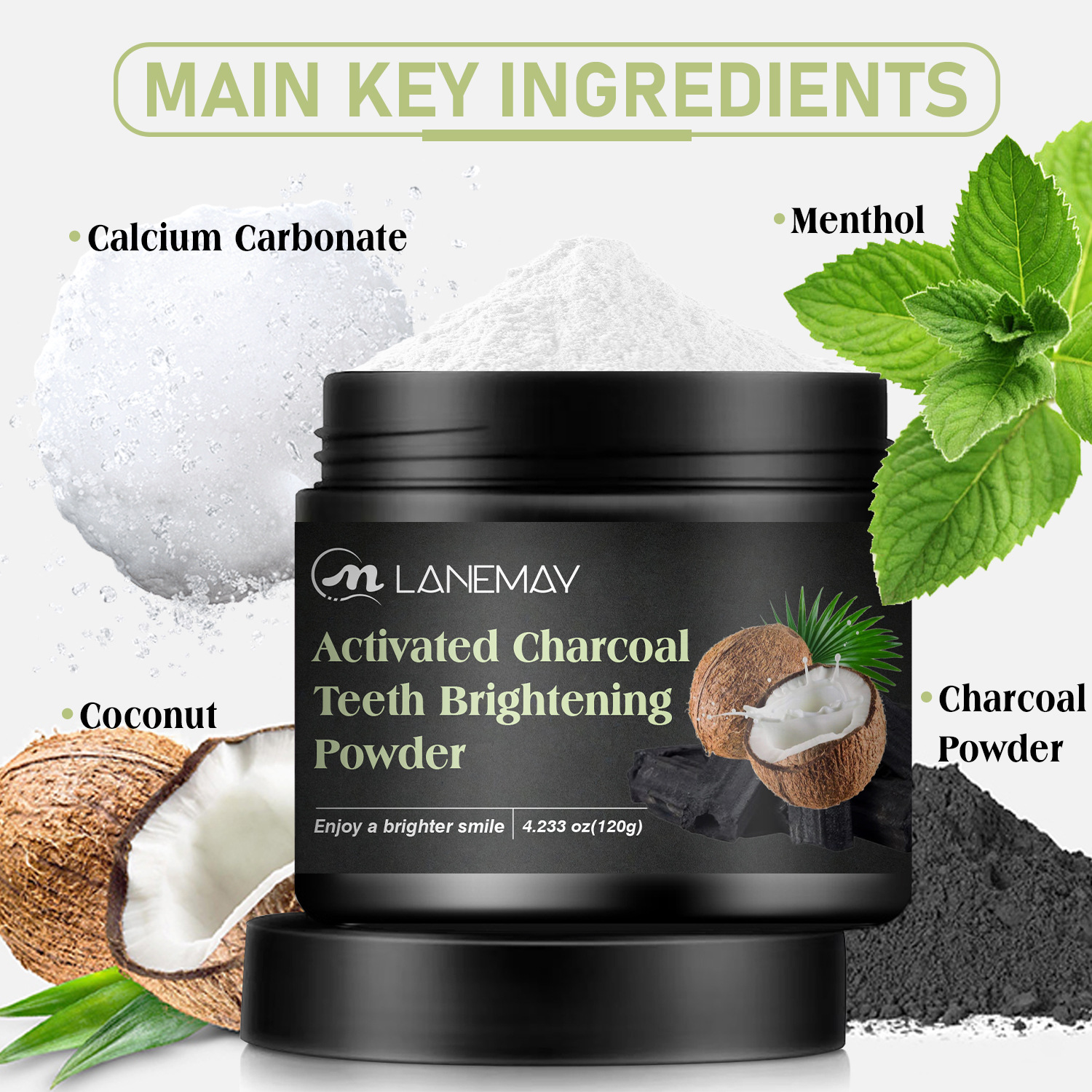 Activated carbon toothpaste - Deeply cleans teeth and whitens them.