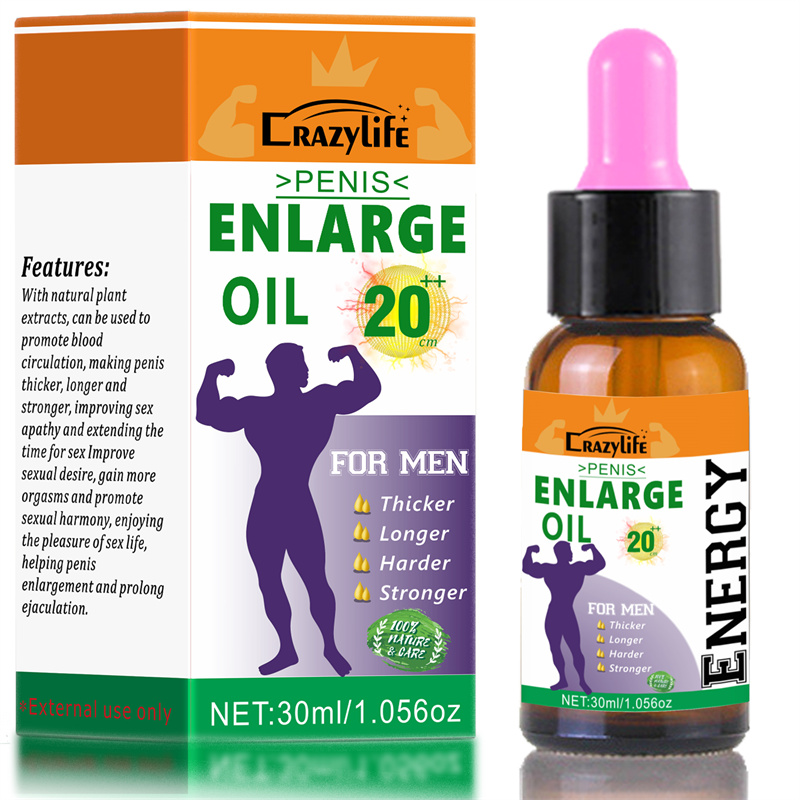 Crazylife Men's Penis Enlargement Oil Massage Essential Oil Delay Oil 30ml