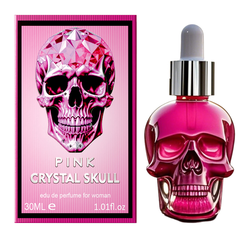 EDIEBAO Pink Skull Perfume Women's Oil Dropper Stick Fruit Fragrance 30ML