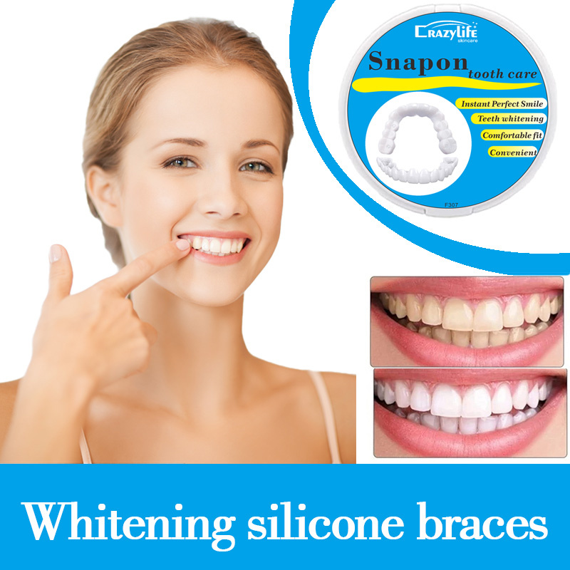 Crazylife Blue Teeth Straightener Kit - Removable Upper & Lower Dental Aligners, Orthodontic Retainer for Adults And Teens, Adjustable Fake Teeth for Comfortable Fit