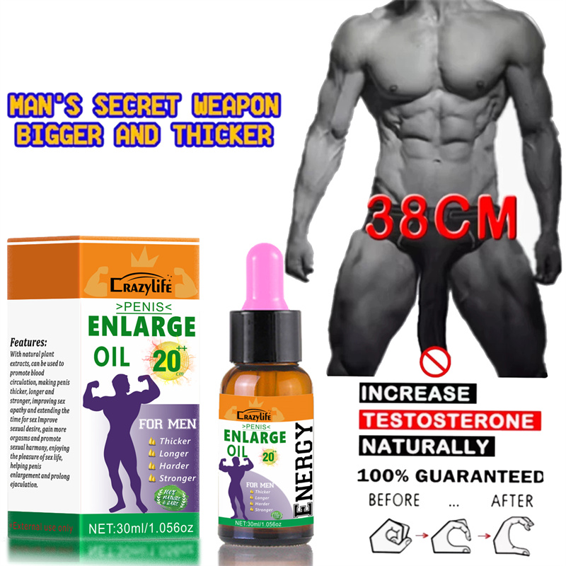 Crazylife Men's Penis Enlargement Oil Massage Essential Oil Delay Oil 30ml